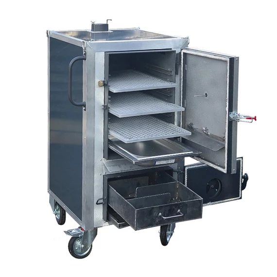 Pit Box® Bottom Fire-Box Reverse-Flow XS - Open