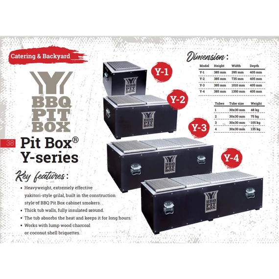 Pit Box® Y-2 - Yakitori stílusú grill